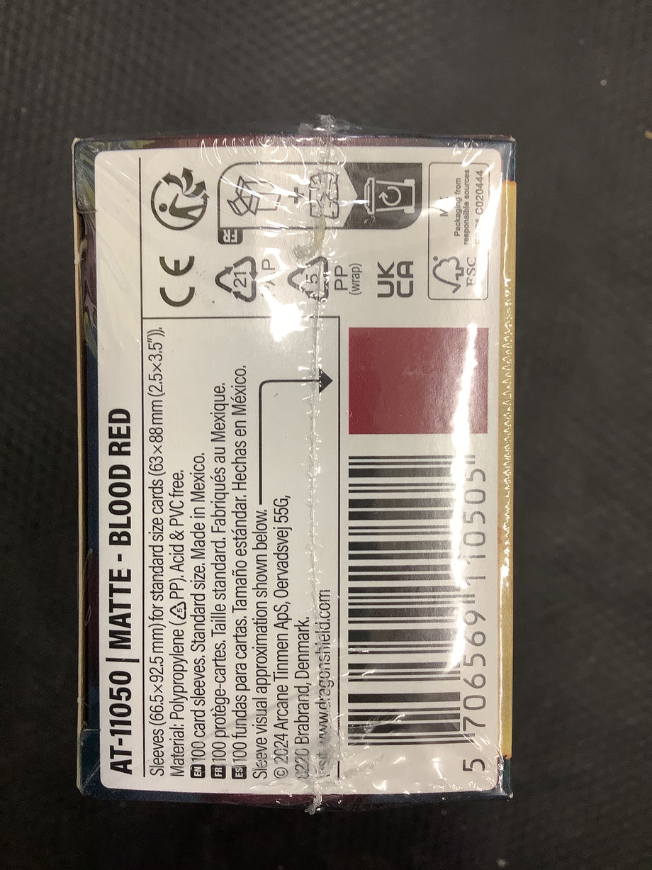 blood rage card sleeve size Blood Red Matte Dragon Shield Sleeves – Delight