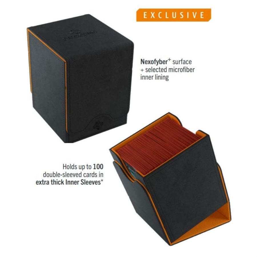 GAMEGENIC: SQUIRE 100+ XL DECK BOX (BLACK/ORANGE) Delight GAMEGENIC: SQUIRE 100+ XL DECK BOX (BLACK/ORANGE) Delight